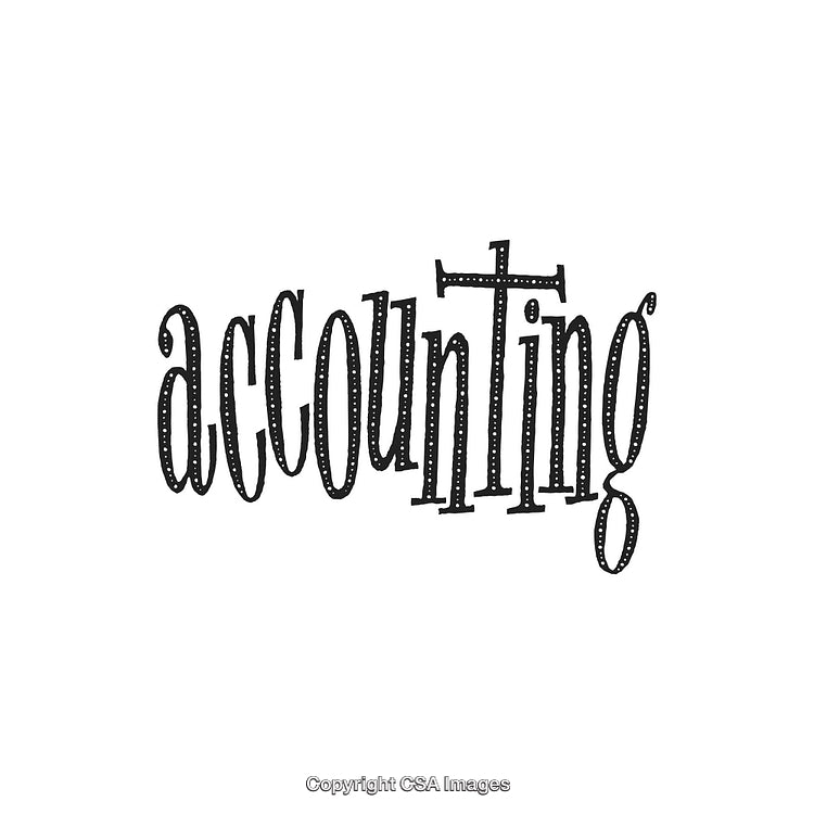 Creative Handwritten 'Accounting' Text Design on White Background for Financial Themes
