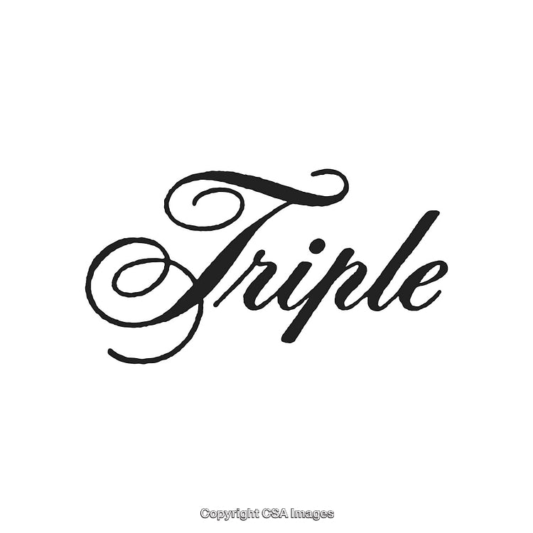 Elegant Calligraphy Design Featuring the Word Triple in a Classic Style
