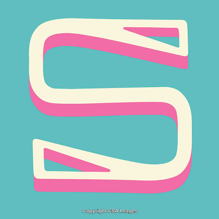 Creative Typography Design Featuring the Letter S in Vibrant Colors