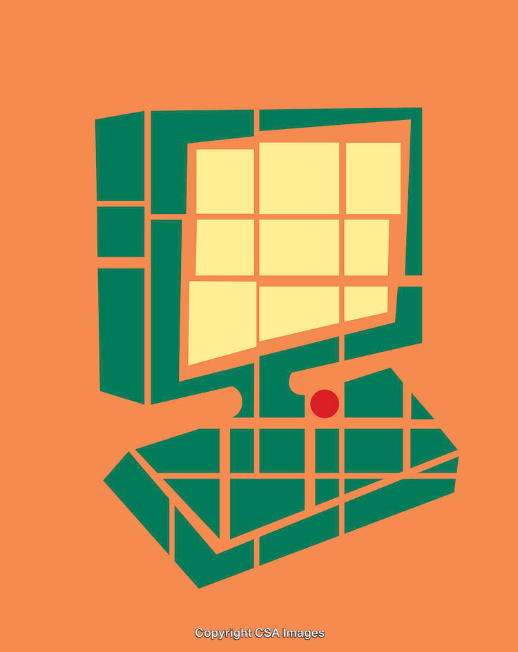Abstract Computer Artwork with Geometric Design and Bright Colors