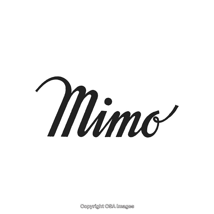 Elegant Calligraphy Writing Displaying the Term Mimo in Bold Black Letters