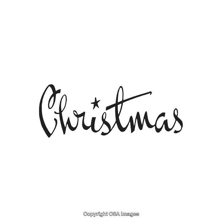Stylish Handwritten Christmas Typography With a Decorative Star Element