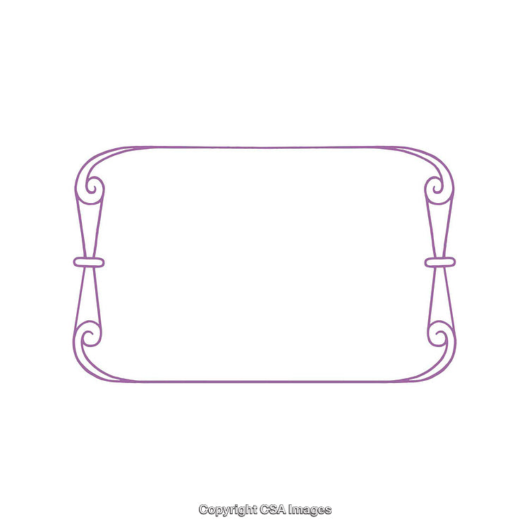 Elegant Purple Decorative Frame with Swirl and Line Accents