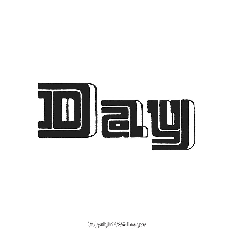 Bold Graphic Text Art Featuring the Word Day in Retro Styled Font