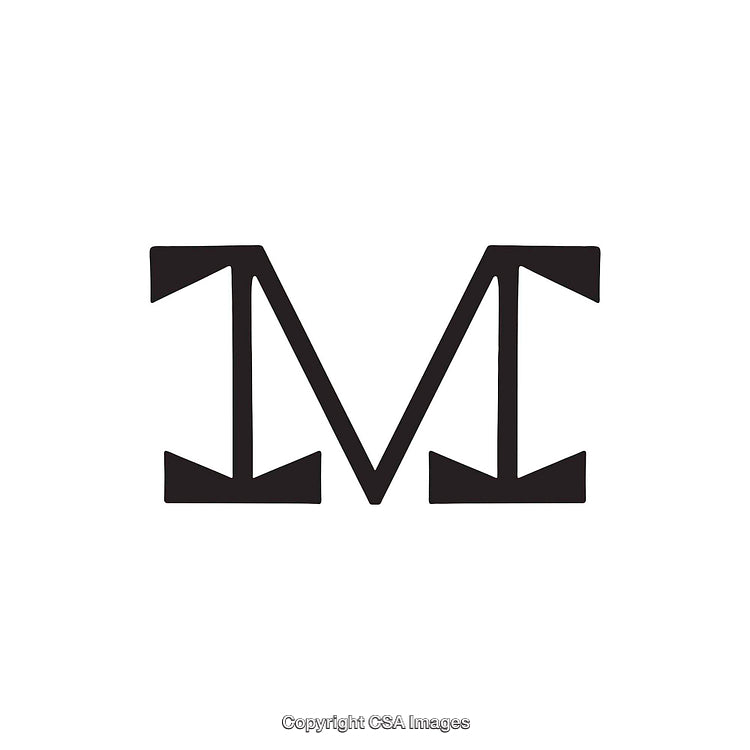 Stylized Letter M Logo With Bold and Geometric Design