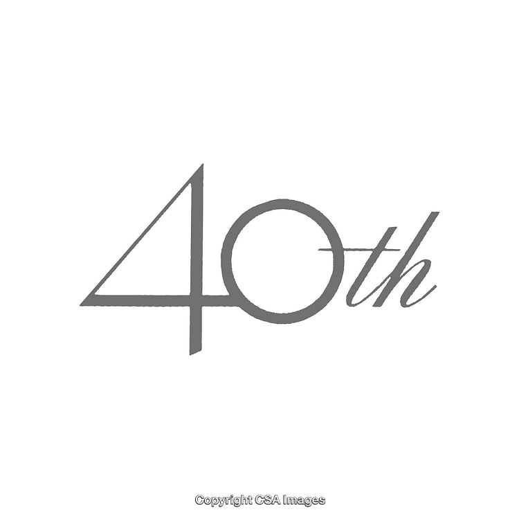Elegant Design Featuring Stylized 40th Anniversary Typography Celebrating Milestone