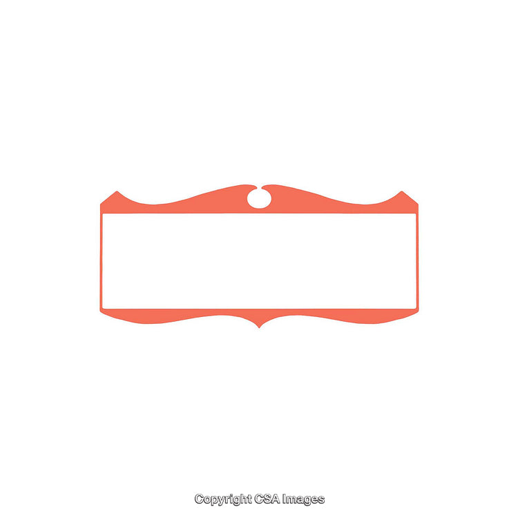 Blank Decorative Border Frame in Simple Red Style on White Background