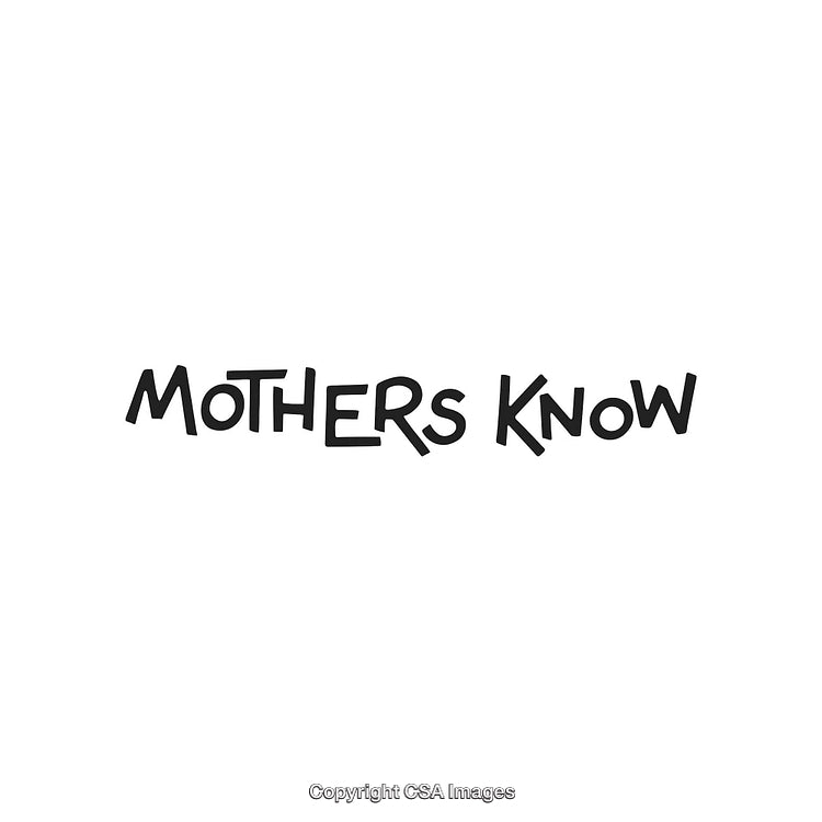 Playful Typography Depicting Mothers Know Phrase in Bold Black Letters