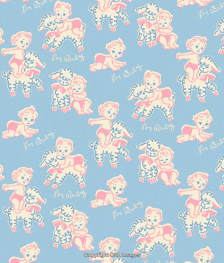 Baby and Lamb Pattern