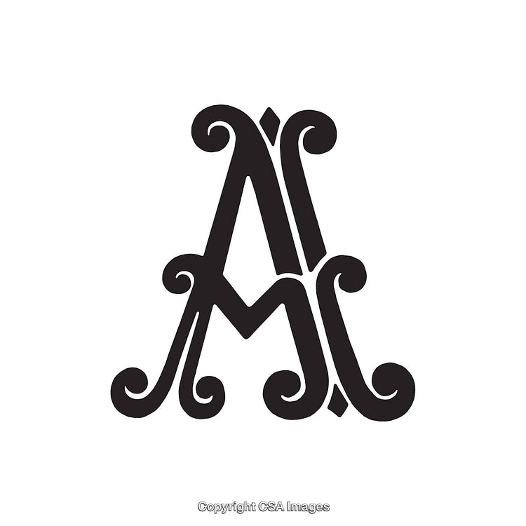 Elegant Monogram Design Featuring a Stylized Letter 'A'