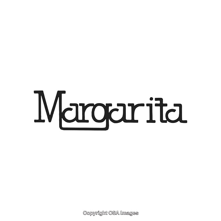 Creative Margarita Typography Design Featuring Elegant and Modern Calligraphy