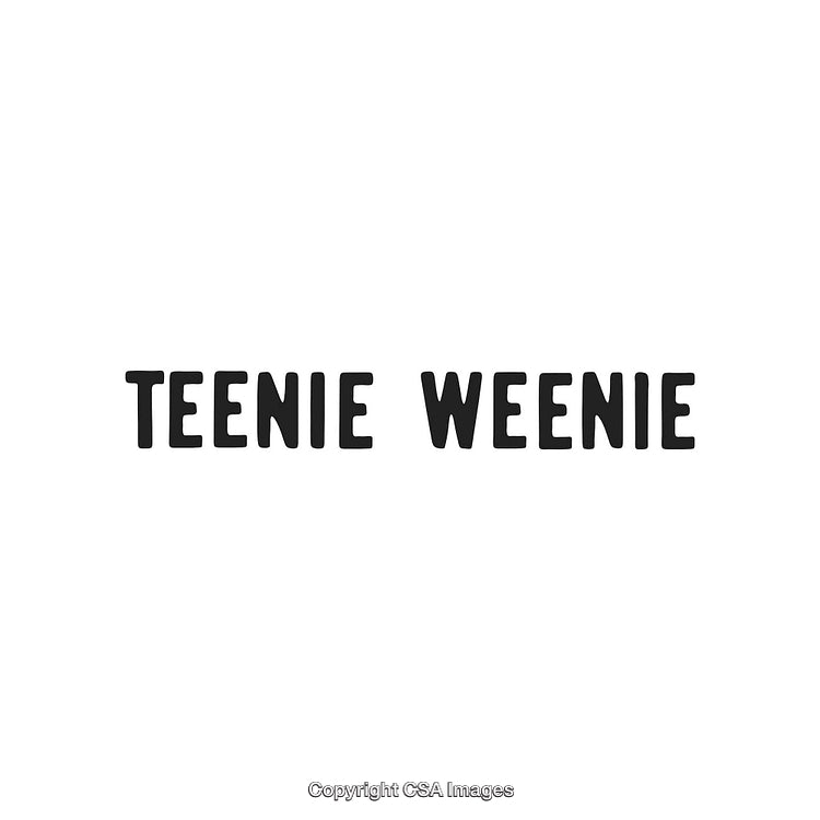 Minimalist Typography Design Featuring Bold Teenie Weenie Black Letters
