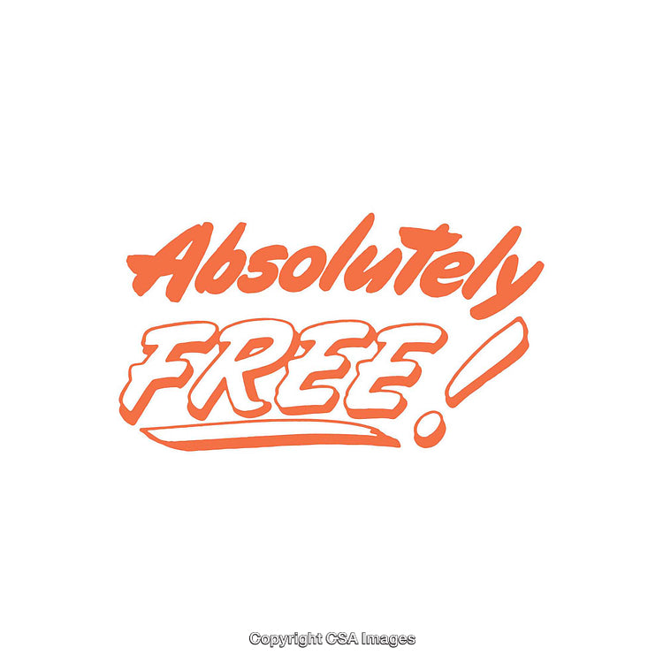 Dynamic Handwritten Text Reading Absolutely Free in Bold Orange