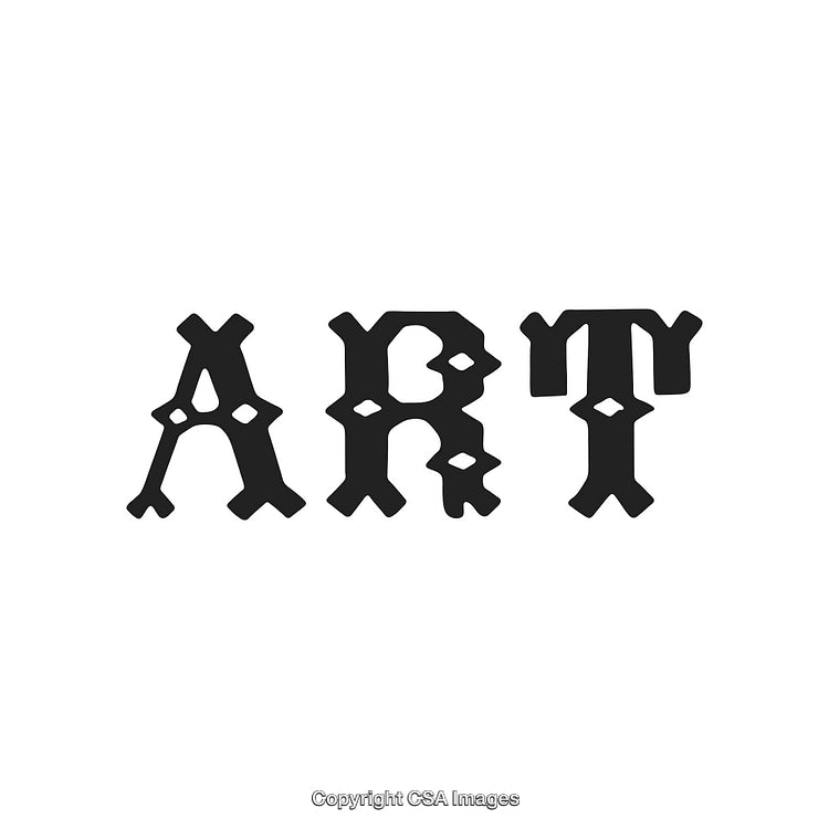 Artistic Text Illustration Featuring Unique Lettering Style in Black and White