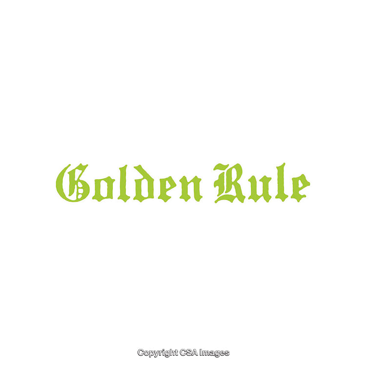Golden Rule Concept Displayed in Unique Styled Typographic Design