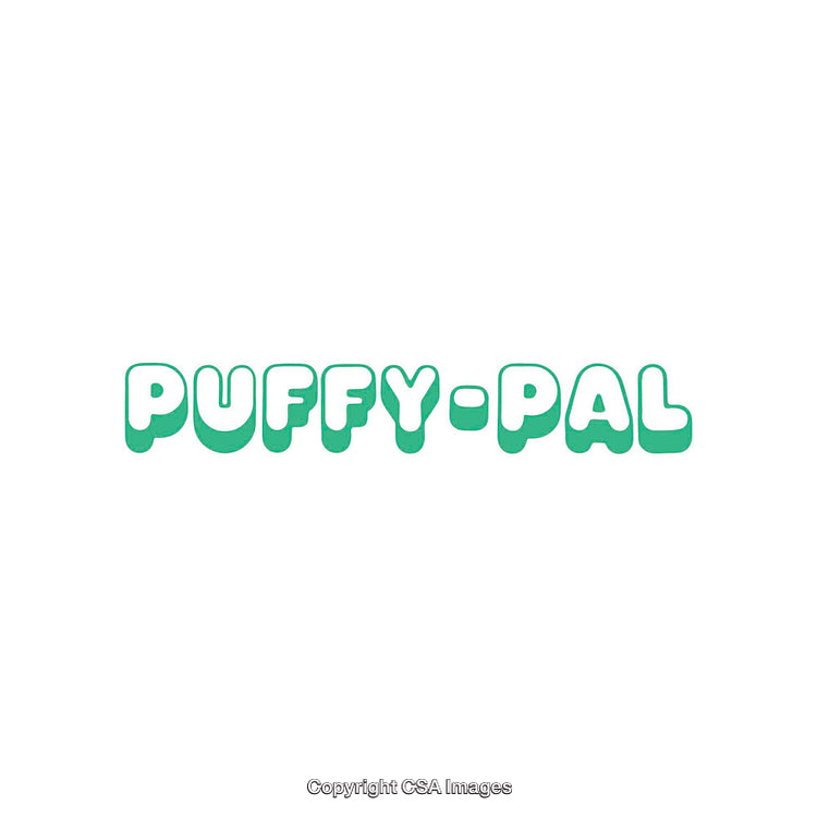 Playful Puffy-Pal Logo Featuring Bold Cartoon-style Typography