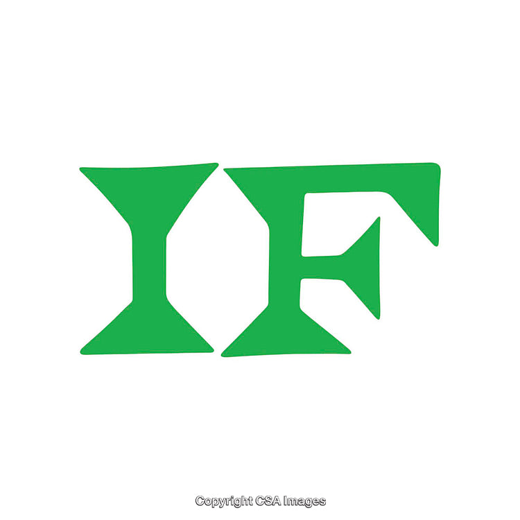 Bold Green 'IF' Typography on White Background