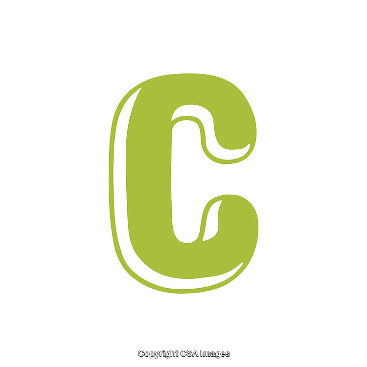 Green Letter C With a Stylish and Playful Font Design