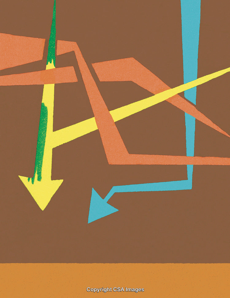 Arrows on Brown Background