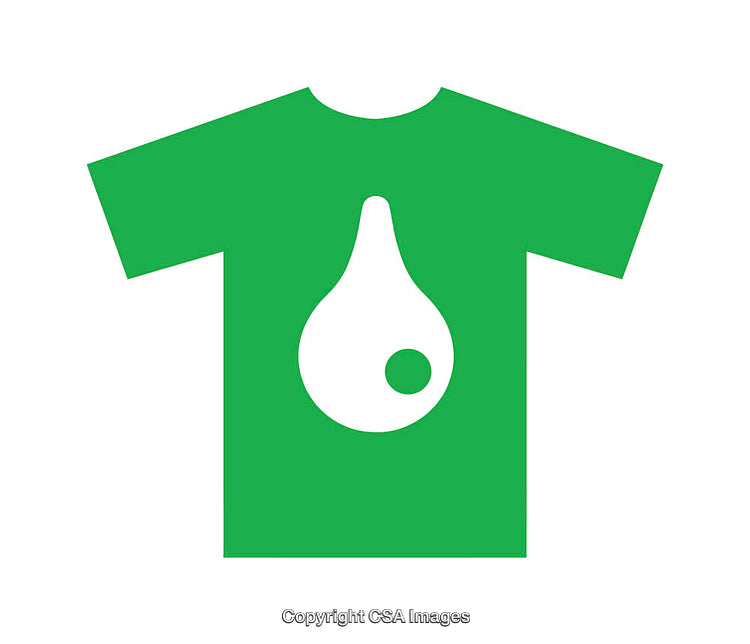 Green Shirt Icon with Minimalistic Avocado Design