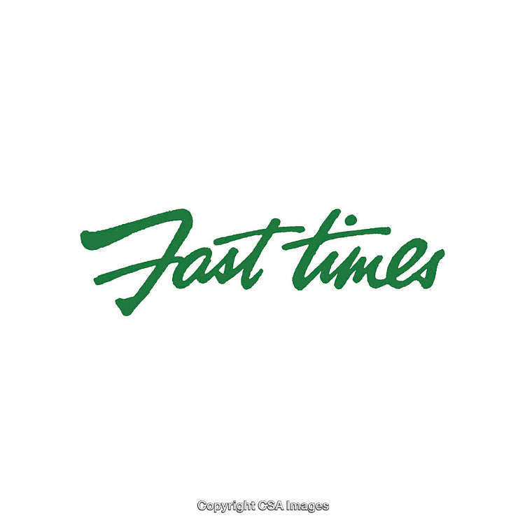 Green Handwritten 'Fast Times' Logo on a White Background