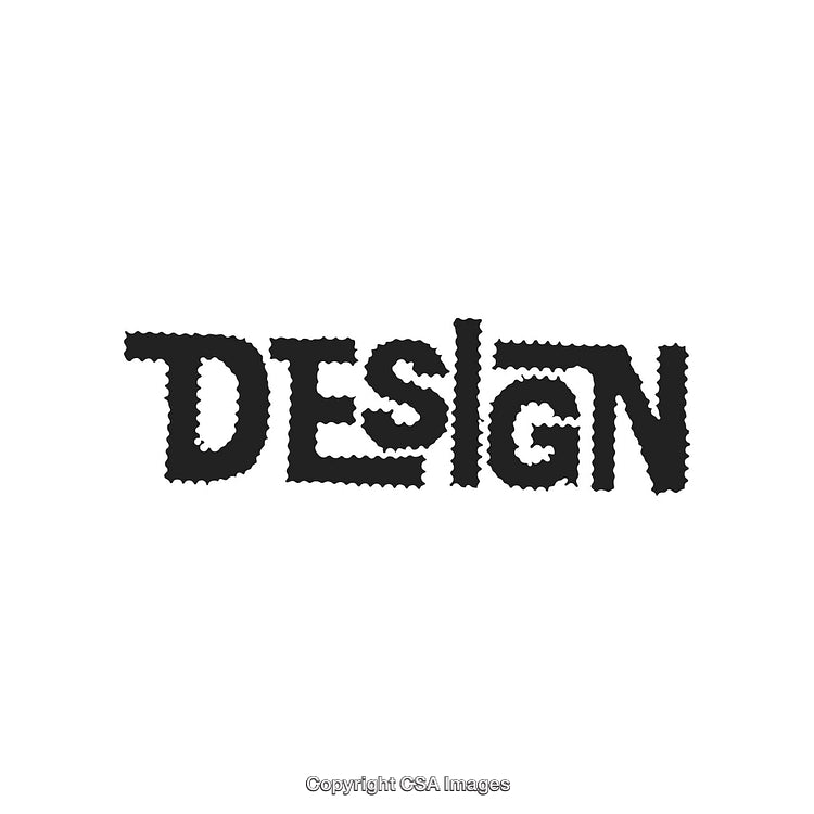 Creative Abstract Design Typography with Bold Black Text on White Background