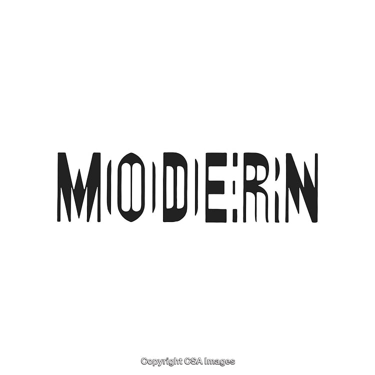Distorted Modern Typography Design with Unique Black Text on White Background