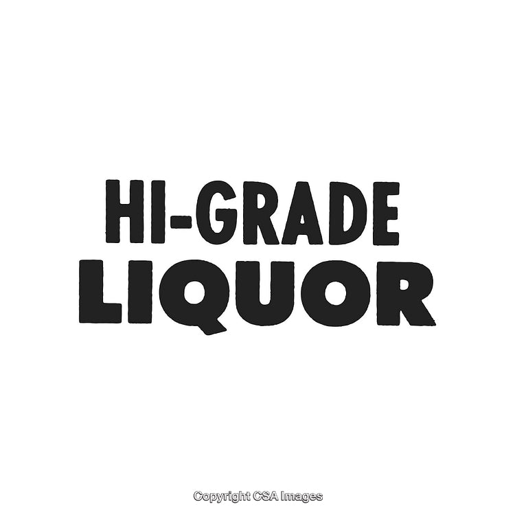 Bold Black and White Typography Highlighting Premium Liquor Branding