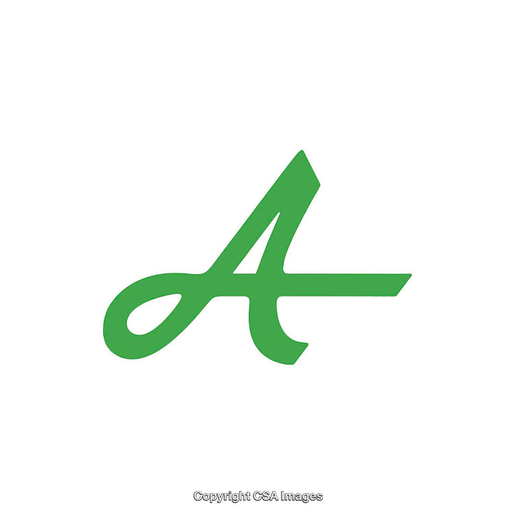 Green Stylish Letter A Design on a White Background for Branding