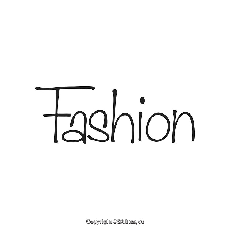 Stylized Fashion Text Logo Design on Clean White Background