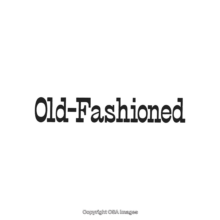Typography Design Featuring the Word Old-Fashioned in Bold Serif Font