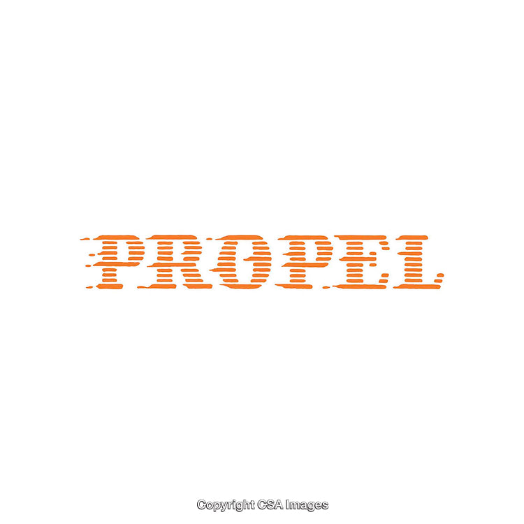 Dynamic Illustration of Text Showing the Word 'Propel' in Motion