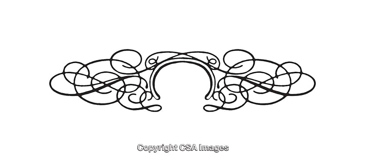 Elegant Black and White Flourish Design with a Decorative Ornamental Style