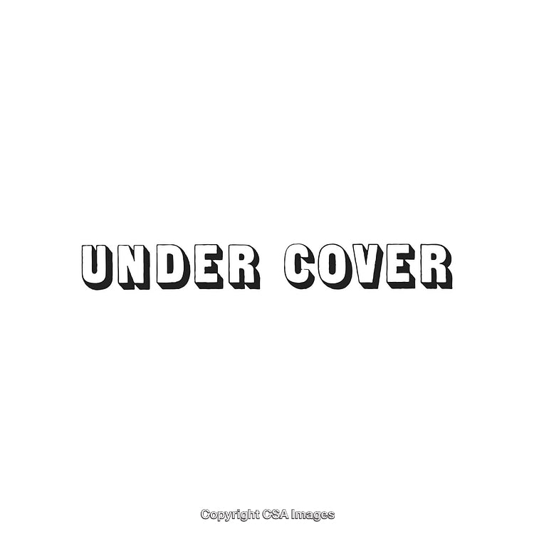 Bold Typography of the Words 'Under Cover' on a White Background