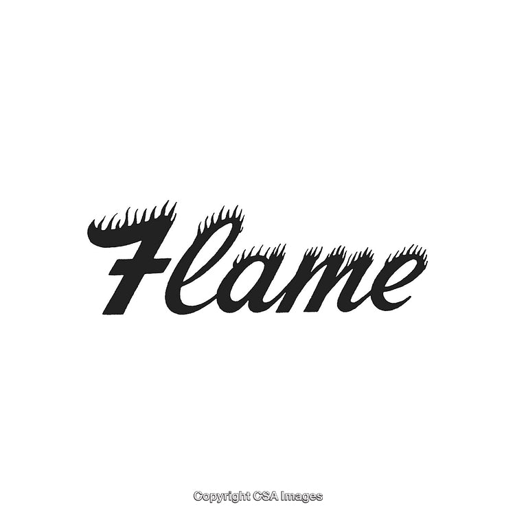 Stylized Flame Text Logo with Bold and Fiery Font Style
