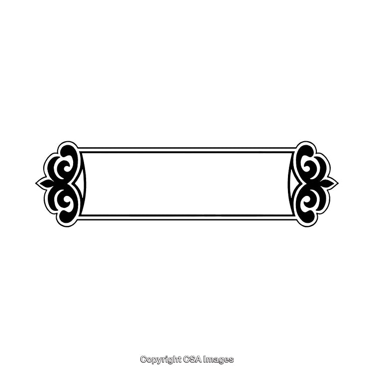 Elegant Black and White Ornamental Border Design with Decorative Elements