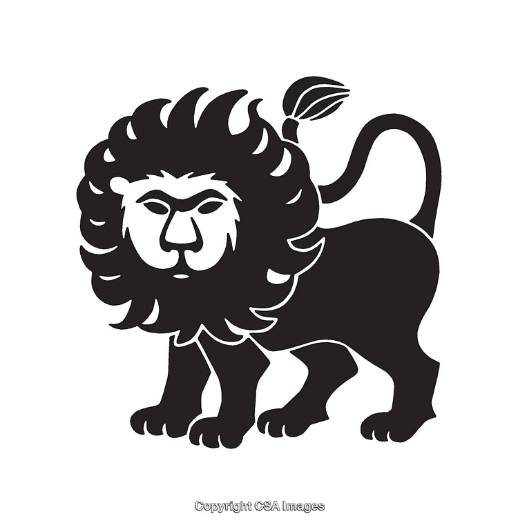 Majestic Lion Silhouette in Bold Artistic Line Art Style