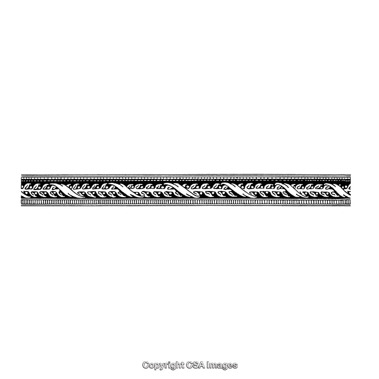 Elegant Black and White Ornamental Border Design for Decorative Uses