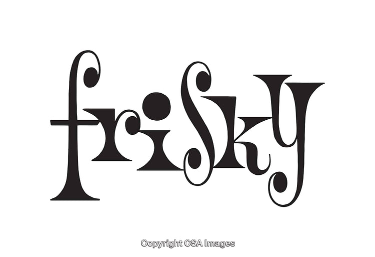 Creative Black and White Typography Design with Elegant Decorative Letters