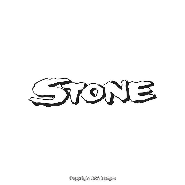 Stone Text Logo in Artistic and Creative Design Style