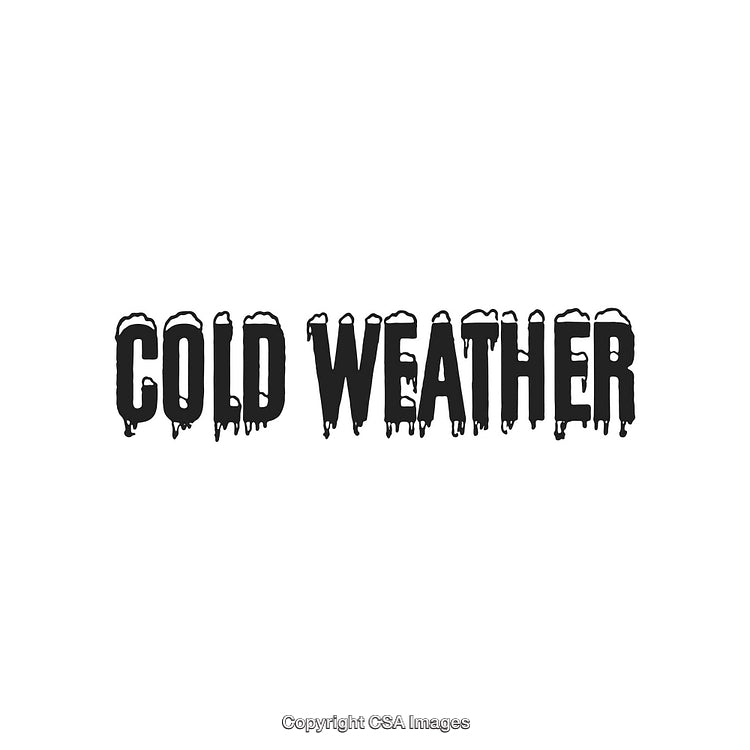 Stylized Cold Weather Text Design Featuring Frost Effect