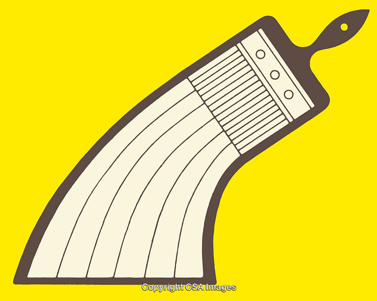 Yellow and Black Paintbrush Illustration on a Bright Background