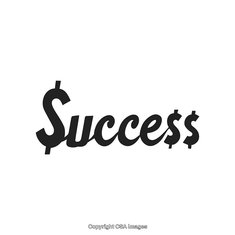 Stylized Design Emphasizing Success With Dollar Symbols and Elegant Typography