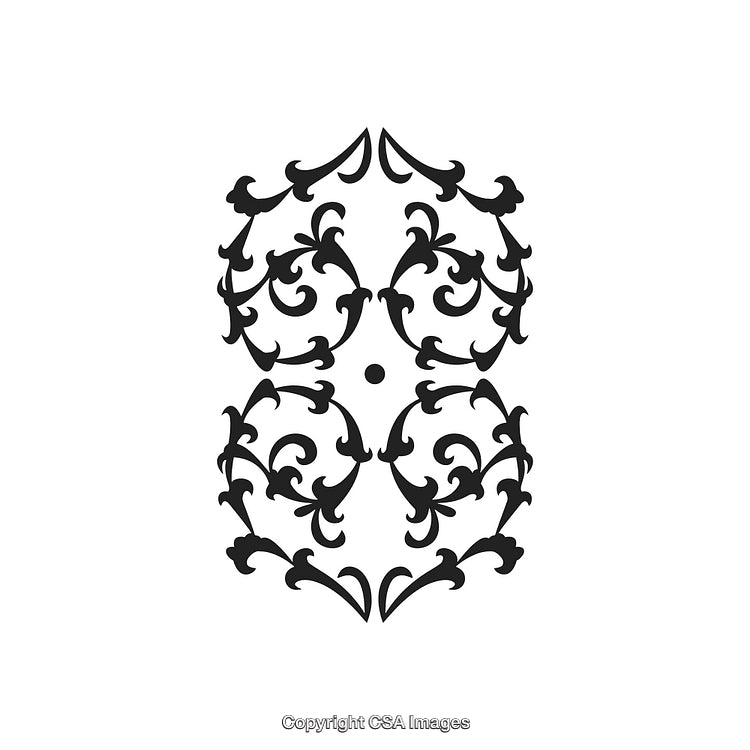 Intricate Black And White Ornamental Decorative Design Pattern