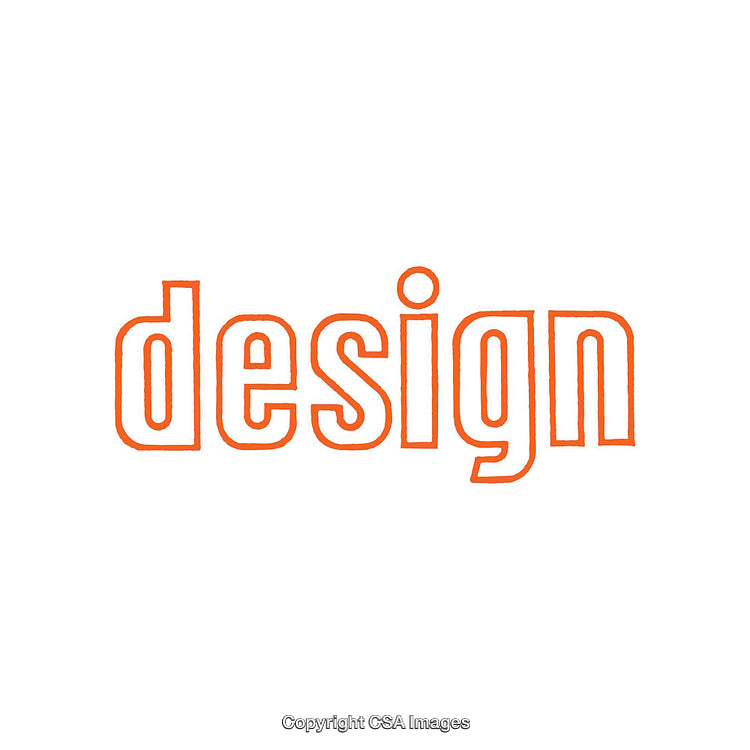Bold Orange Handwritten Design on a White Background