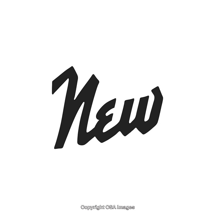 Stylized Black 'New' Text Design Isolated on a White Background