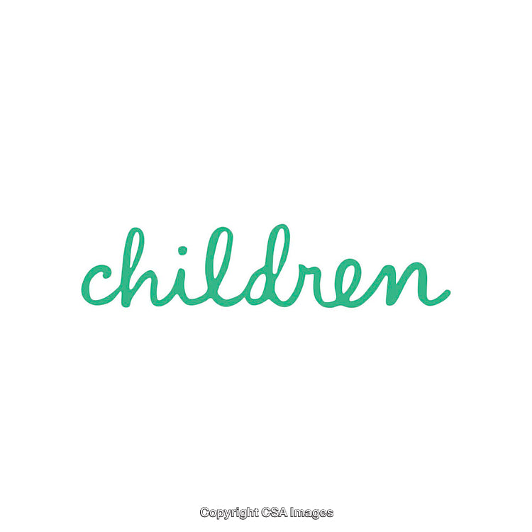 Handwritten Green Children's Text on White Background