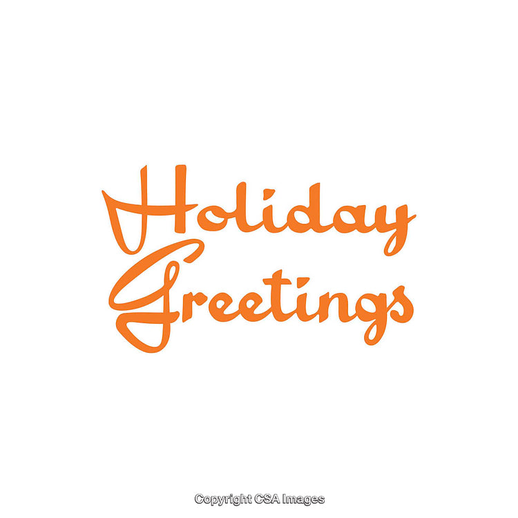 Decorative Orange Holiday Greeting Text With Artistic Typography Design