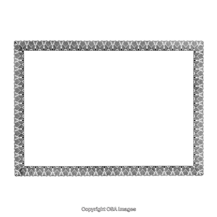Black And White Decorative Geometric Border With Intricate Patterns