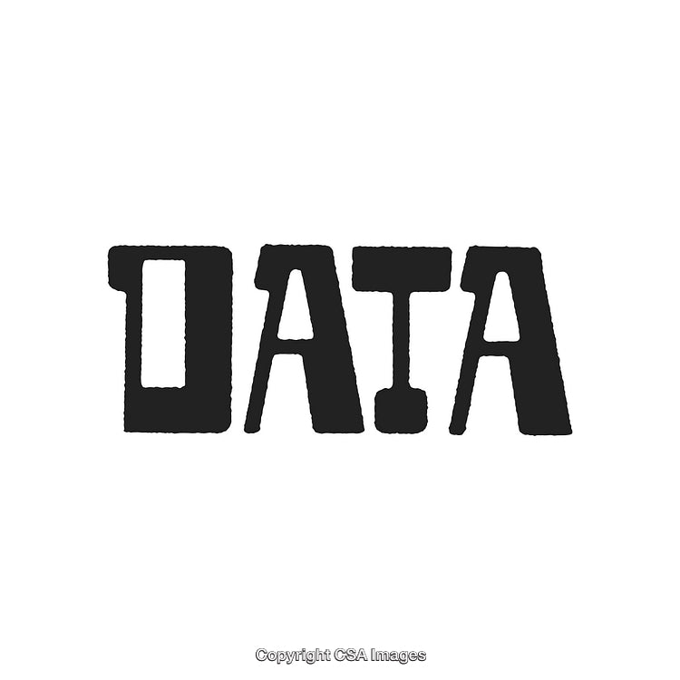 Modern Bold Typography Featuring Word 'Data' in Grunge Style